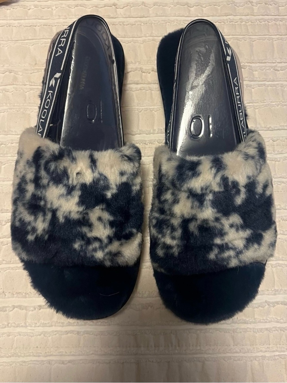 UGG “Koolaburra” Fuzz'n II Slide in Insignia Blue
